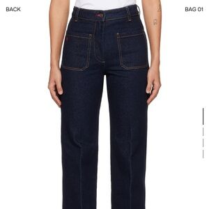 Victoria Beckham Dark Blue Straight Leg Jeans